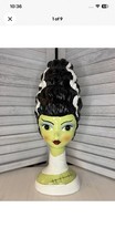 Bride of Frankenstein Bust Figurine 15” Halloween Decor Green Head TikTok Viral picture
