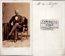 Disdéri, Paris, Ferdinand de Lesseps, French diplomat and entrepreneur, circa  picture