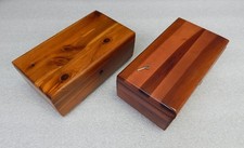 2x Vintage Lane Cedar Chest Salesman Sample Trinket Box 1 Key Pennsylvania PA picture