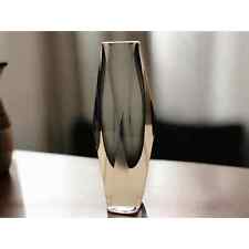Geometric Smoked Murano Glass Vase - Contemporary Italian Art Decor picture