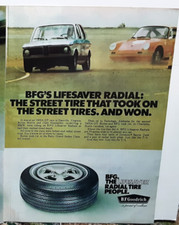 1971 BF Goodrich Tires Byron Morris Clint Abernethy BMW Race Original Print Ad picture