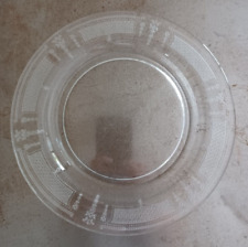 Etched Clear Glass Plate Width 7.5