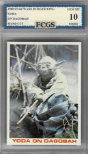 1980 Star Wars Burger King Yoda Graded FCGS 10 GEM MINT picture