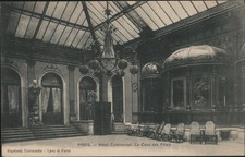 Paris, France Hotel Continental, La Cour des Fetes Original Vintage Postcard picture