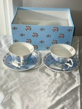 London Boutique vintage-style floral teacup and saucer set picture