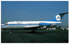 DAT Delta Air Transport Fokker F 28 Airplane Postcard picture