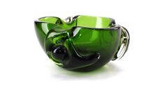 Vintage Green Vintage Glassware Chalet Murano & Glass Ashtray - MCM Modern Décor picture