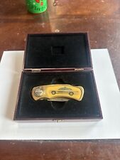 Vintage Indiana State Trooper Commerce Collector Pocket Knife w/Case picture
