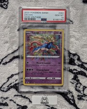 Zacian 082/185 Amazing Rare Vivid Voltage SWSH Graded PSA 10 Pokemon  picture