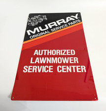 Vintage Murray Authorized Lawnmower Service Center Metal Sign (EXCELLENT COND) picture
