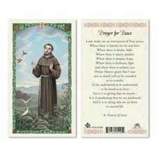 Saint Francis Prayer for Peace laminated Prayer Card picture