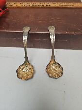 Pair of JL Silver Plated NS Sheffield England Fruit Spoon picture