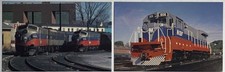 Metro North Train Postcard FL9 B23-7 806 MNRR Danbury White Plains NY Lot of 2 picture
