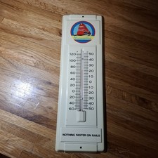 Rare Vintage RR Milwaukee Road Hiawatha Railroad promotional thermometer Train picture