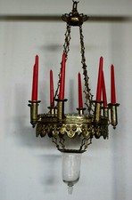 Antique Church Religious Sanctuary Bronze lamp candle holder chandelier french picture