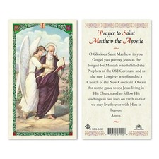 Saint Matthew the Apostle Laminated prayer card picture