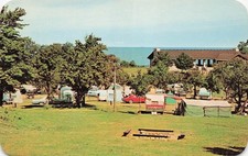 Manistee MI Michigan Orchard Beach State Park Camping RV Park Vtg Postcard 39A picture