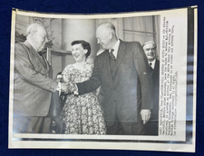Original Winston Churchill Dwight Eisenhower Press Photo Post WWII Cold War picture