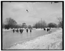 Photo:Detroit Mich Belle Isle Park Skating on Ice 1910s Winter Scene picture