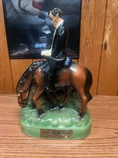 1972 OMB OLD MR. BOSTON EMPTY MAN ON HORSE BOURBON WHISKEY DECANTER -NO JIM BEAM picture