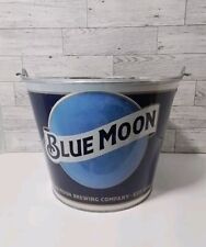Blue Moon Beer Ice Bucket - Serving Barware Collectible Metal Pail Cooler picture