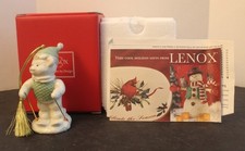 2013 ANNUAL LENOX CHRISTMAS ORNAMENT Skiing Teddy Brand New in Box W/Papers picture