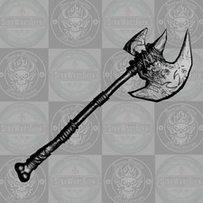 Ballazel the Bone Breaker Orc custom battle axe for fantasy action figures picture
