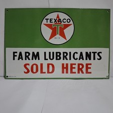 Texaco Farm Lubricants Porcelain Enamel Sign 18  X 12 Inches 1 sides picture