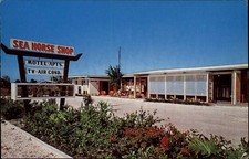 Sanibel Island FL Florida Sea Horse Motel Gift Shop c1950-60s Vintage Postcard picture