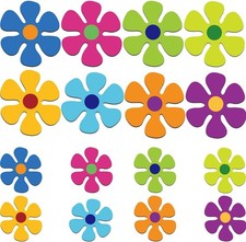 16 Pcs Flower Magnets for Car Funny Cute Magnetic Car Decals Hippie 60s 70s picture