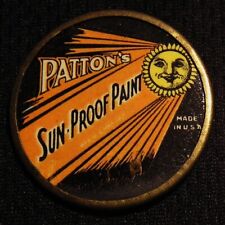 ANTIQUE PATTON'S SUN PROOF PAINT ADVERTISING CLIP PIN 1917 PAT  WHITEHEAD & HOAG picture