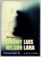 c1990s Jeremy Nelson Luis Lara Di-agnosis Space 122 NY Postcard picture