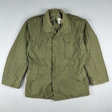 70s Cold Weather Field Coat M65 Jacket Medium Long Green US Military OG107 picture