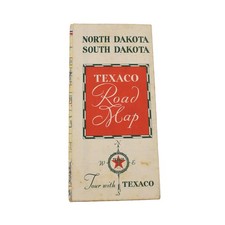 1936 North Dakota South Dakota Texaco Road Map picture