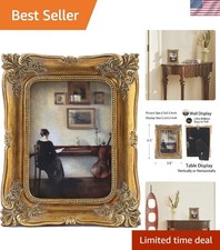 Vintage picture frames 2.5x3.5 Small Antique Picture Frame Bronze Gold Brass,... picture