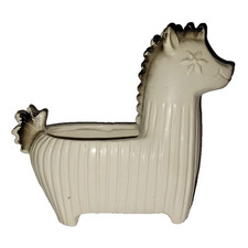 RARE Vtg MCM 1960s Holt Howard White Horse Planter Starry Eyes Atomic Space Age picture