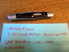 VINTAGE Case Folding Knife #2383 Slick Black Balloon Whittler 1920-1940 picture