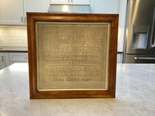 Antique English Needlework Sampler Eliza Dove 1849 picture