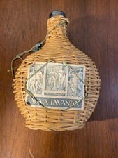 V. Levante Vintage Spanish Wicker-Covered Green Glass Demijohn Bottle picture