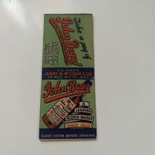 John Begg Whiskey James M McCunn & Co NYC Vintage Matchbook Cover MB46-4 picture