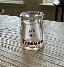 Vtg Foremost Dairy Creamer 1/2 oz Mini Milk Restaurant Diner Glass Bottle picture