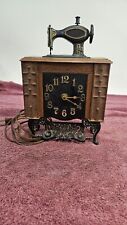 Vintage Spartus Corporation Sewing Machine Clock,  Looks Great, Needs Work  picture