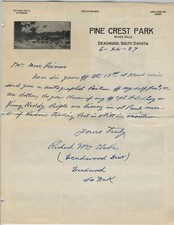 DEADWOOD DICK autographed handwritten letter United States frontiersman, Pony picture