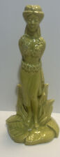 Gonder Polynesian Woman Planter Missing Bowl Vintage 50s Chartreuse Chipped 11” picture