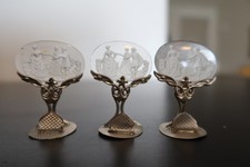 Antique Camphor Cut Crystal Czech / Czechoslovakia Art Deco Reserved Card Holder picture