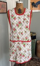 Vintage Apron Farmhouse Style Hand Made Floral Cotton picture