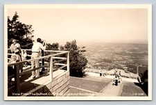 RPPC Tourists at Lookout Mountain in Tennessee EKC 1940-1950 VTG Postcard 1479 picture