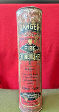 Vintage Ranger Dry Chemical Fire Extinguisher Tin Can Advertising Scranton PA picture