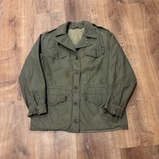 Vintage WWII USMC Jacket US Military Field Coat Stenciled Marines Green picture