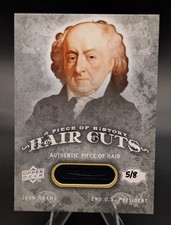 JOHN ADAMS - 09 UD Haircuts - Piece Of Hair - 2nd President POTUS- RARE 🔥🇺🇲 picture